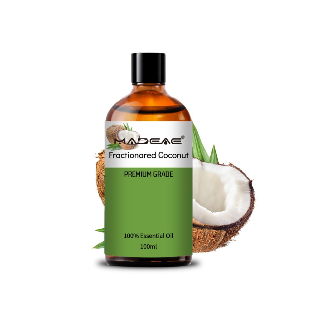 Aceite de coco fraccionado orgánico para el cuidado de la belleza humectante de piel de calidad premium