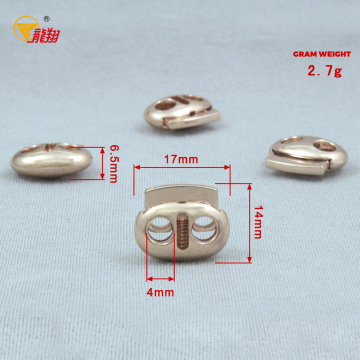 Light Gold Oval Spring Cord Lock Apparel Luggage