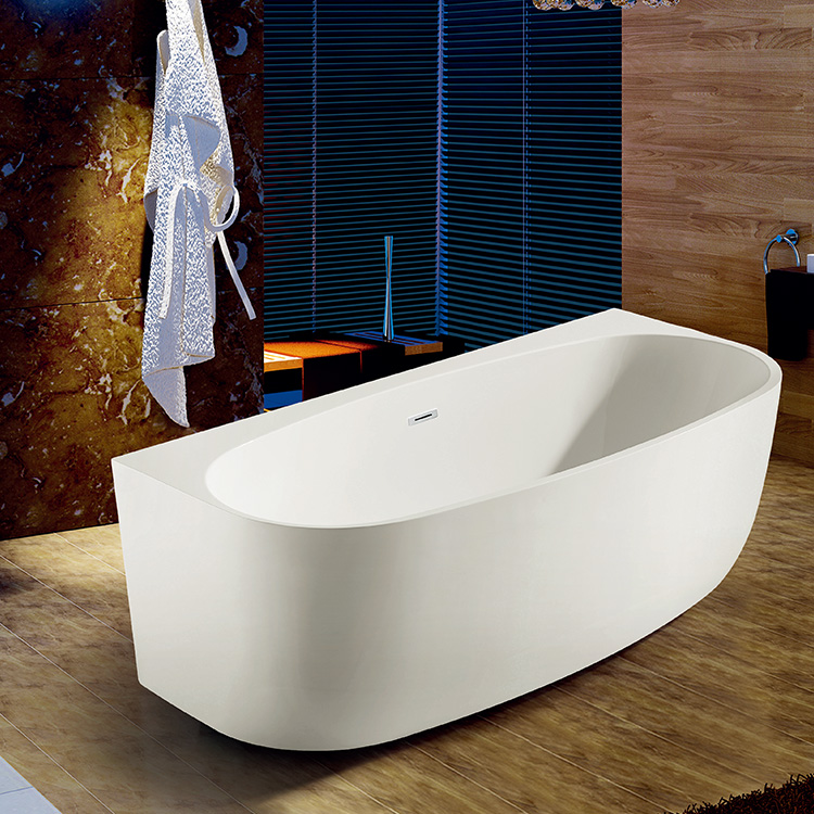 Good Quality White Anti Slip Freestanding Soaking Acrylic Adult Bathtub