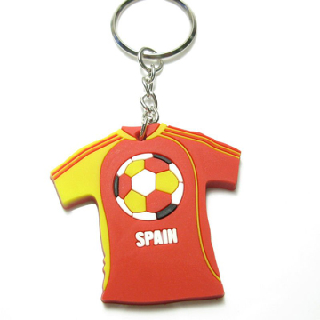 promotion rubber football club soft pvc keychain