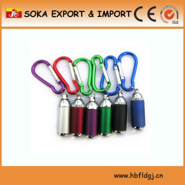 Mini laser pointer led keychain/keychain torch with carabiner
