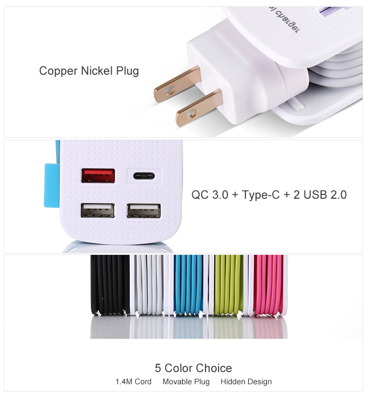 S7 4 usb port travel wall charger