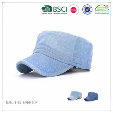 Fashion Washed Cotton Denim Military Cap