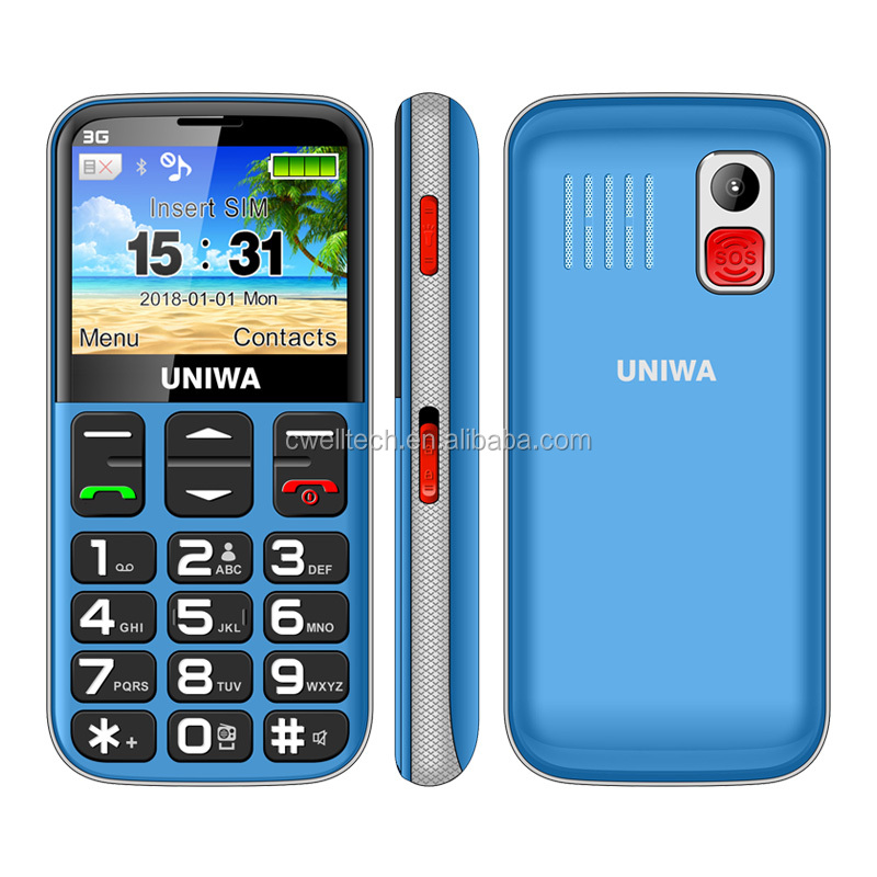 UNIWA V808G 2.31 Inch Screen Big Button SOS 3G Senior Adult Phone