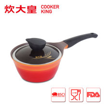 2015 factory price 20cm die-casting aluminium cearmic sauce pan, sauce pot, milk pan