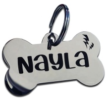 Custom Aluminum Stainless Steel Bone Shaped Dog Tag