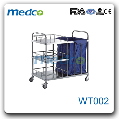 WT002 hospital medical waste trolleys price for hospital dressing trolley