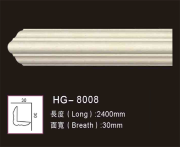 8008 pu moulding/pu cornice moulding/pu faom moulders/crown cornice moulding/pu plain panel moulding