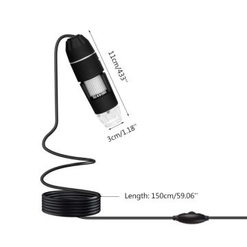 3in1 USB Type-C Micro-USB 1000X Microscope 1080P 2MP for Phone OSX Windows PC B85C