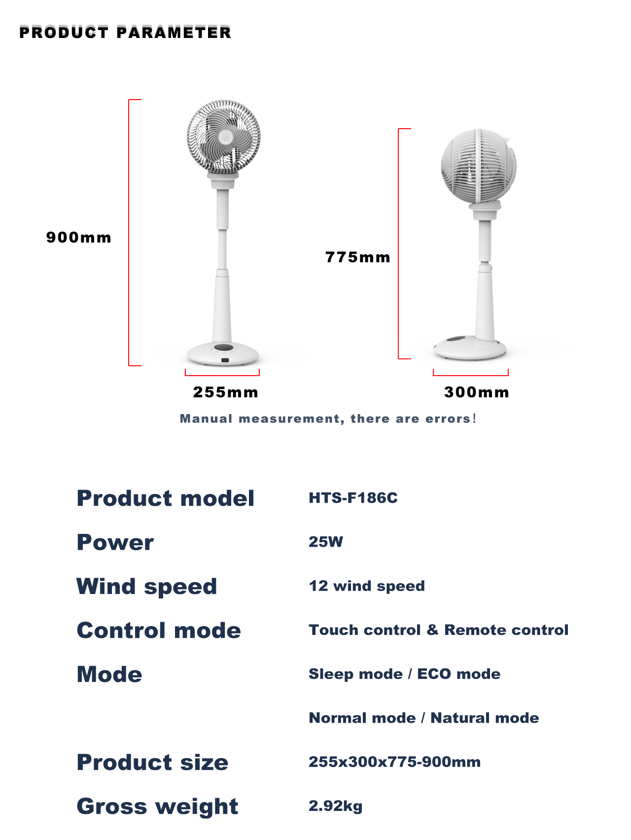 F186C circulator stand fan specification F186C circulator stand fan specification