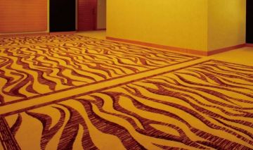 Luxury Nylon Wool Striped Patterned Axminster Carpets For Library Room