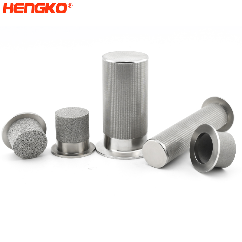 HENGKO high quality custom  0.2-100 sintered porous large hydraulic water filter cartridge for water treatment