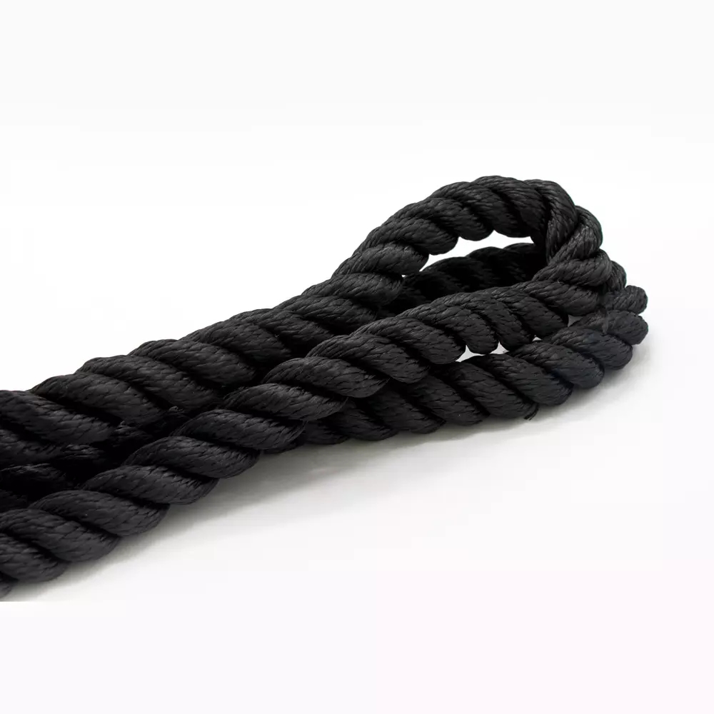 3-strand with good strength Marine grade boat mooring hardware 3mm black polypropylene fiber ropes