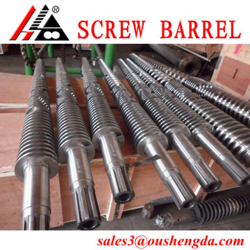 Conical twin screw barrel for pvc pipe extrusion