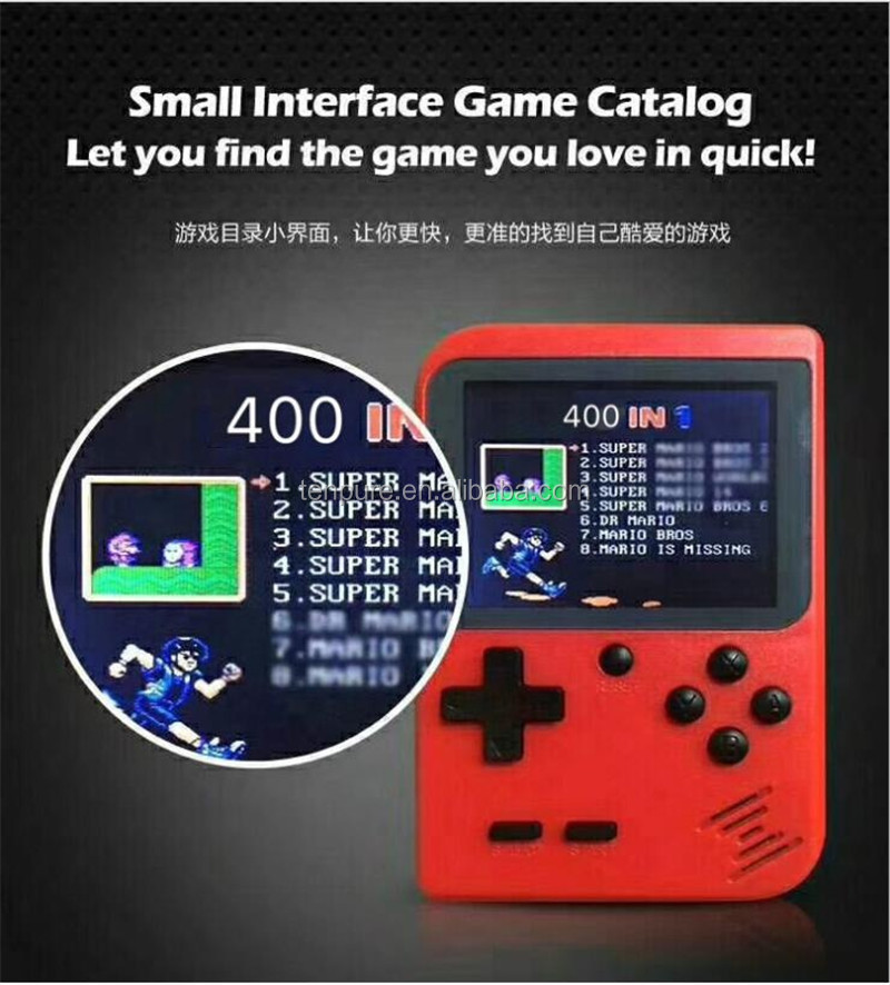 Mini Video Game Console with 400 Games Portable Game Csonole with 2.8 Inch Color Screen Gamepad Consoles Consola Videojuegos