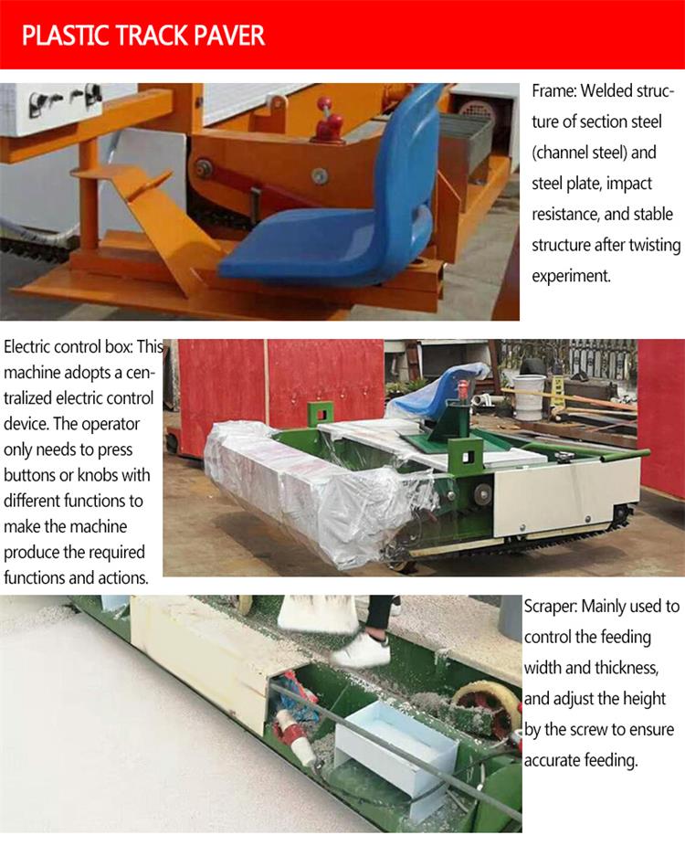 Plastic track marking machine factory price rubber paver machine for playground runway stadium field sports surface