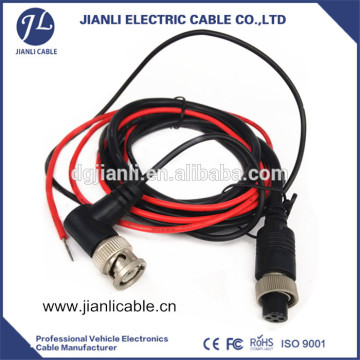 4 pin female plastic plug connect BNC female straight signal transmission cable for DVR CCTV system