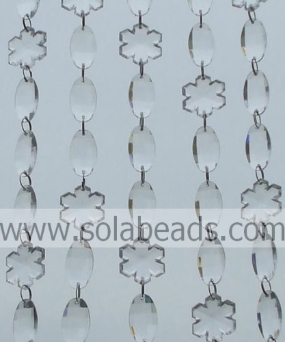 Chain Curtain 34MM&34MM Crystal Ring Beaded Trimming