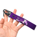 Wrist Strap Ribbon Keychain With Carabiner