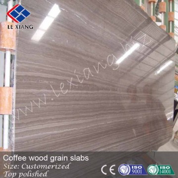 Coffee wood grain marble, polished marble slabs