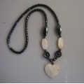 Hematite pearl Shell Necklace