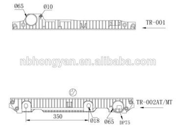 BUS AUTO RADAITOR PLASTIC TANK