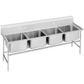 Four Bay Compartment Sink met drainboard