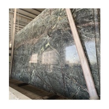 Tropical Rainforest Green Marble Honed Finish Slabs at Competitive Prices
