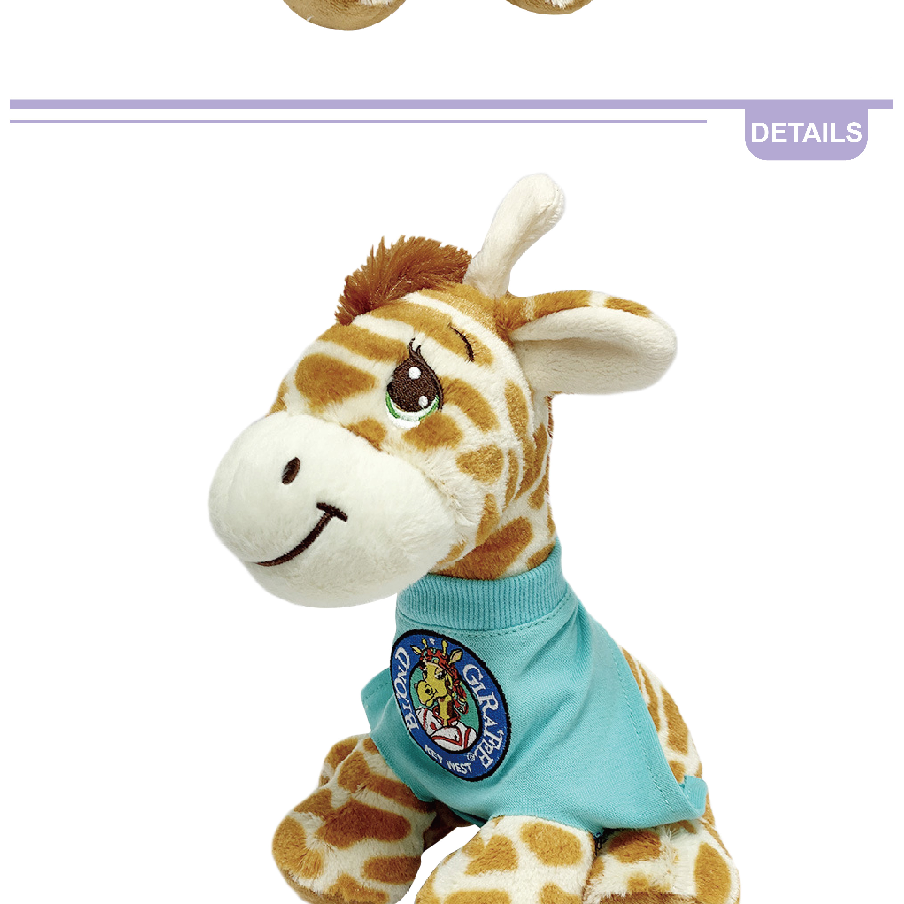 Amazon Oem/odm New Product Wholesale Price Custom Cute Decorative Animals Plush Toy 6 Inch Sparkle Eyes Comfies Sitting Giraffe