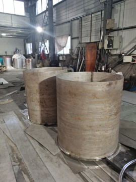 Stainless steel high and low speed mixing tank