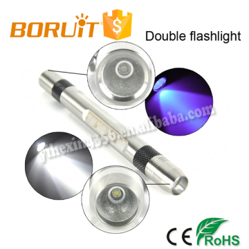 Boruit Medical Use Pen mini Jade Dedicate Flashlight, White & Purple light Test Pen