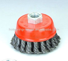Knotted Wire Cup Brush - Industrial Cleaning Brushes