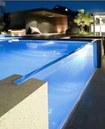 swimming pool transparent paint acrylic glass swimming pool