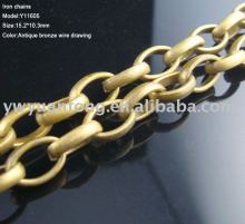 Antique bronze color fashion garment chain