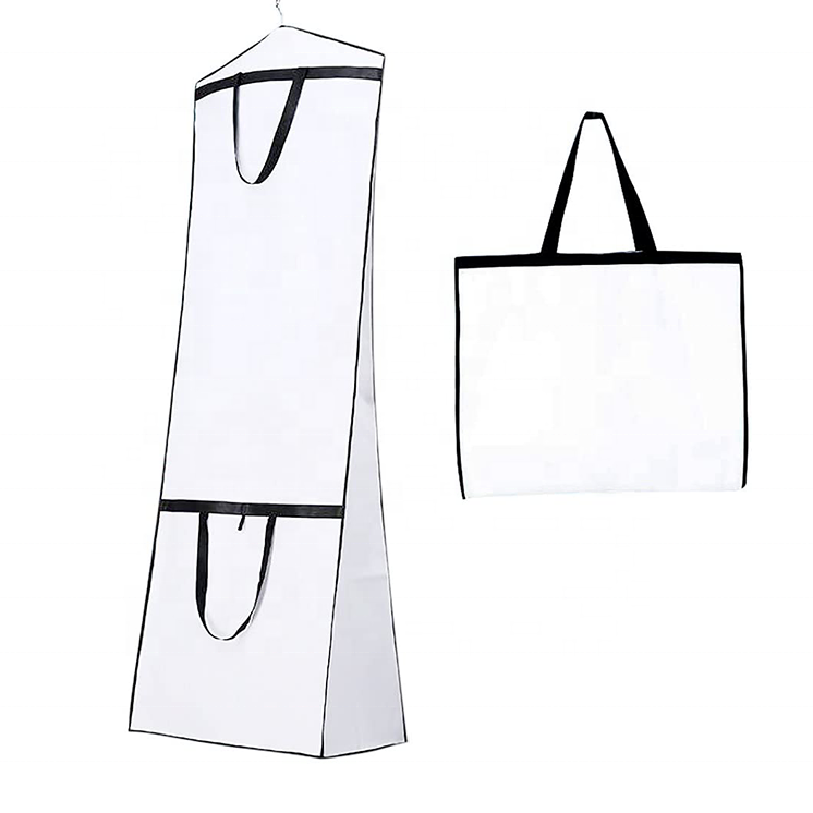 Custom logo non woven dust bag for wedding dress garment bag suit cover