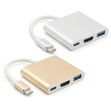 Compatível com USB tipo C 3 em 1 para HDMI