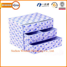 Cheap eco-friendly household items collapsible non woven fabirc cosmetics storage drawer boxes