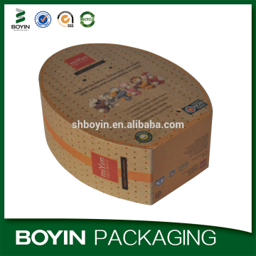 Cute innovative oval toy packaging box, toy storage box