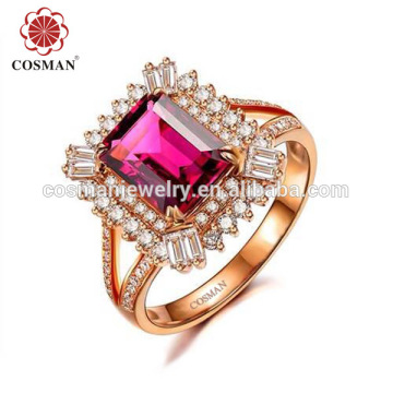 Wholesale big Purple Cubic Zirconia Rings