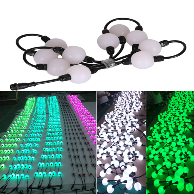 RGB DMX पिक्सेल 3D LED LED बल स्ट्रिंग प्रकाश