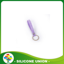 Purple Custom Silk Screen Printed Silicone Keychain