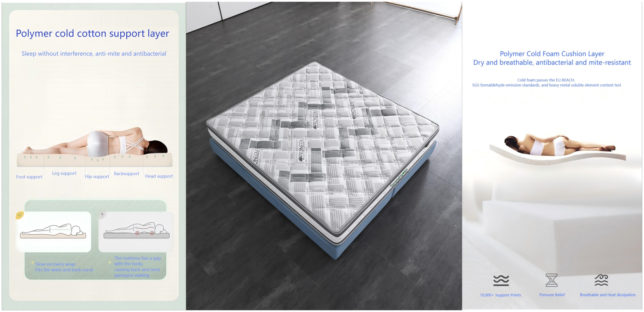 Materasso in spugna di fibra di acido ialuronico Hyaluronic Acid Fiber Sponge Mattress