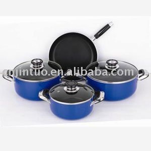 7pcs JIntuo aluminium non-stick cookware set