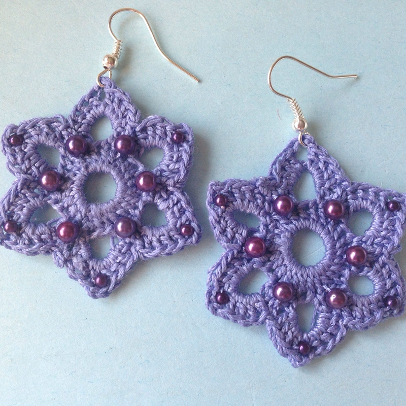 Crochet Earring Flower