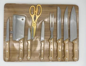 10pcs kitchen kinfe board set