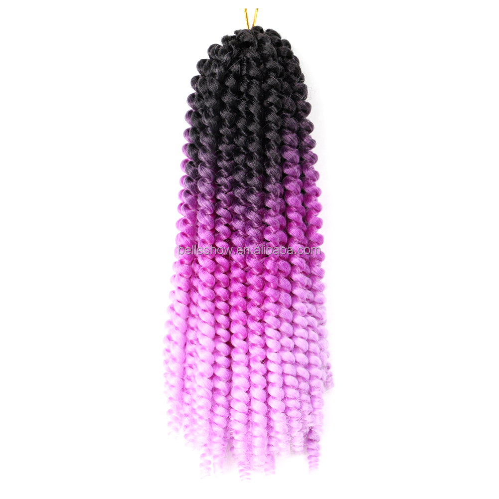 Hot sell wholesale crochet braid fiber curly spring curl hair crochet braid 12 inch spring twist hair