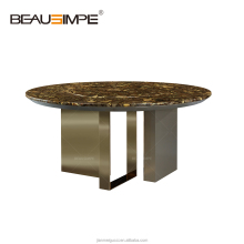 Black and Golden Marble Dining Table