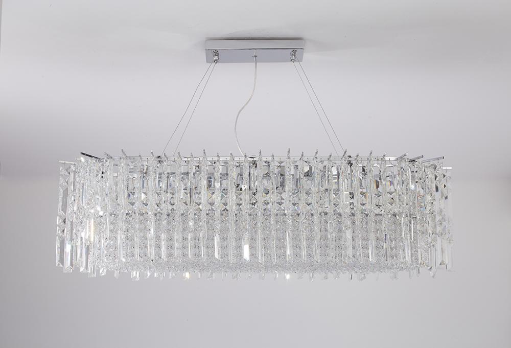 Crystal chandelier dining room