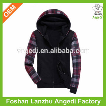 Korean hot sale plaid hoodie man hoodie wholesale