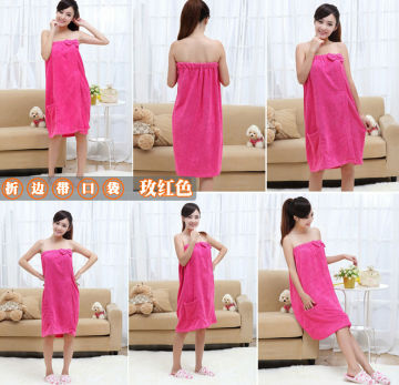 Christmas gift SPA women Bowknot bath skirt bathrobe